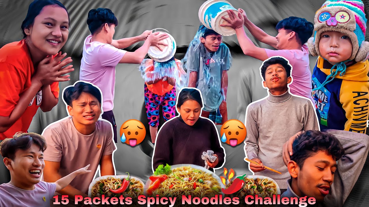 15 Packet Spicy 🥵 Noodles Challenge With Extreme Punishment 🥶 || @nypoleeofficial