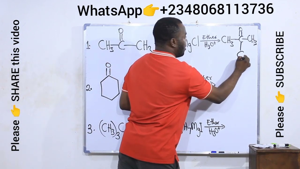 REACTIONS OF KETONES WITH GRIGNARD REAGENT.
