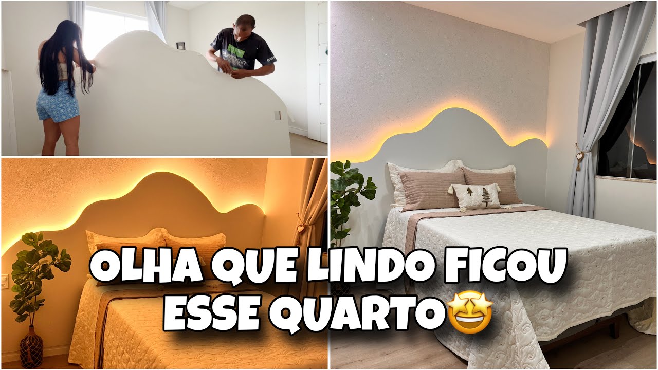 FAÇA VOCÊ MESMO - CABECEIRA ORGÂNICA | OLHA QUE LINDO FICOU O QUARTO😍 | #LidyAlmeida