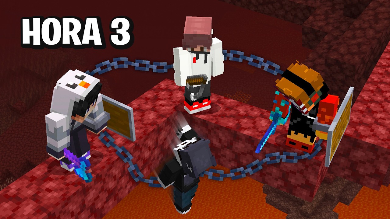 ME PASO MINECRAFT pero ENCADENADO a mis AMIGOS