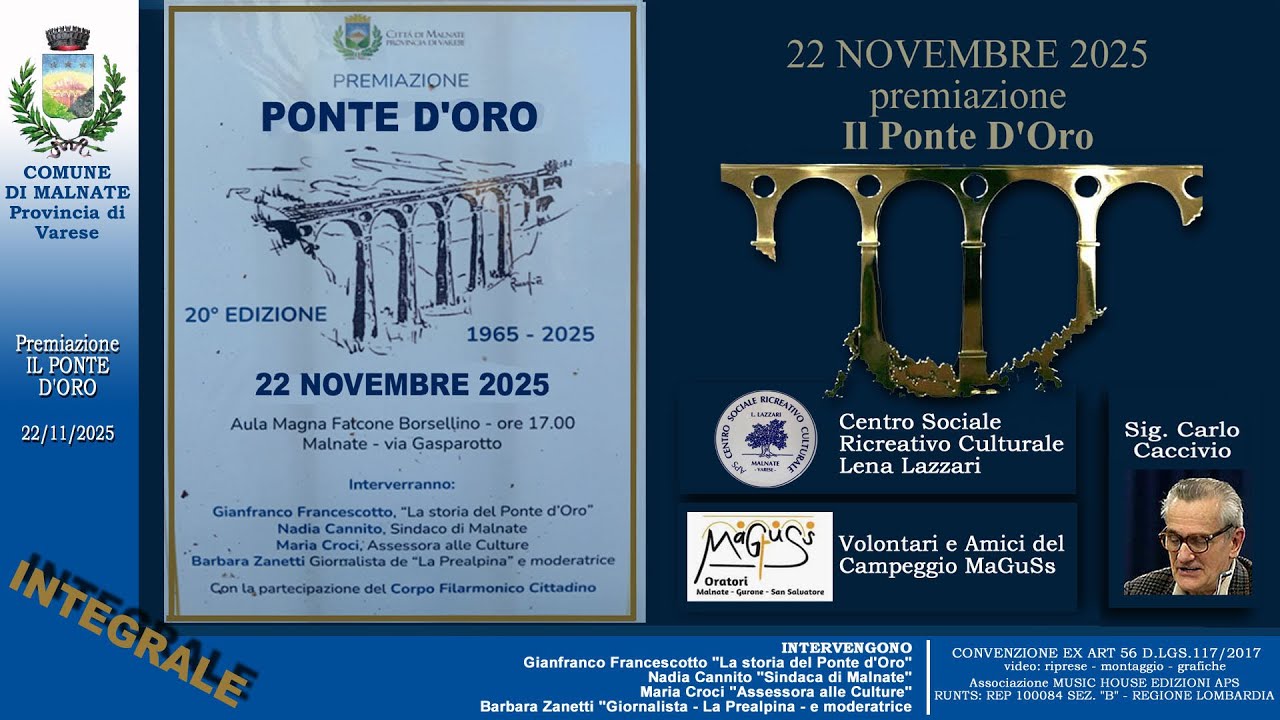 Il Ponte D'Oro (versione integrale) Malnate 22/11/2025