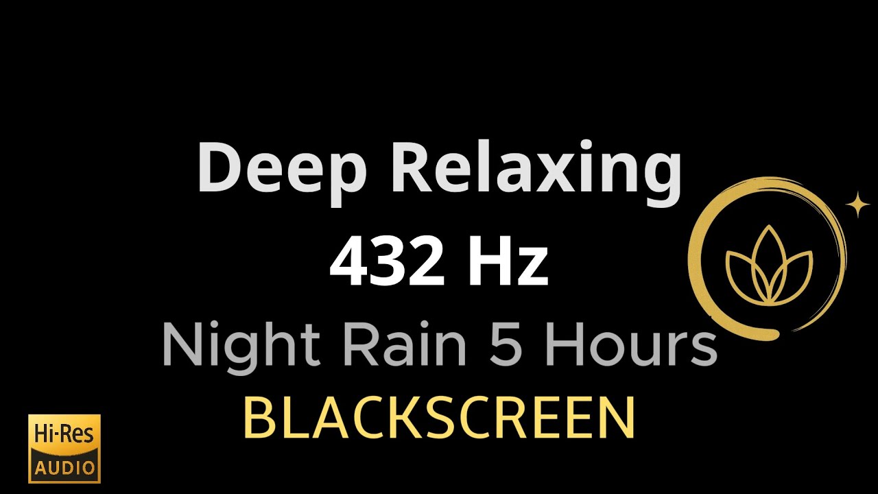 Deep Relaxing Night Rain (5 Hours) | Black Screen Sleep Sounds for Anxiety & Stress Relief