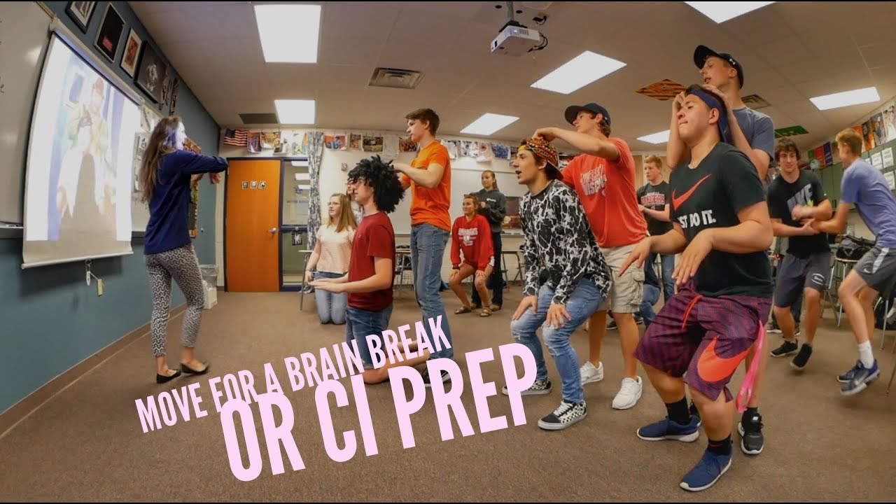Spanish Class Movement Game Brain Break or Comprehensible Input Prep