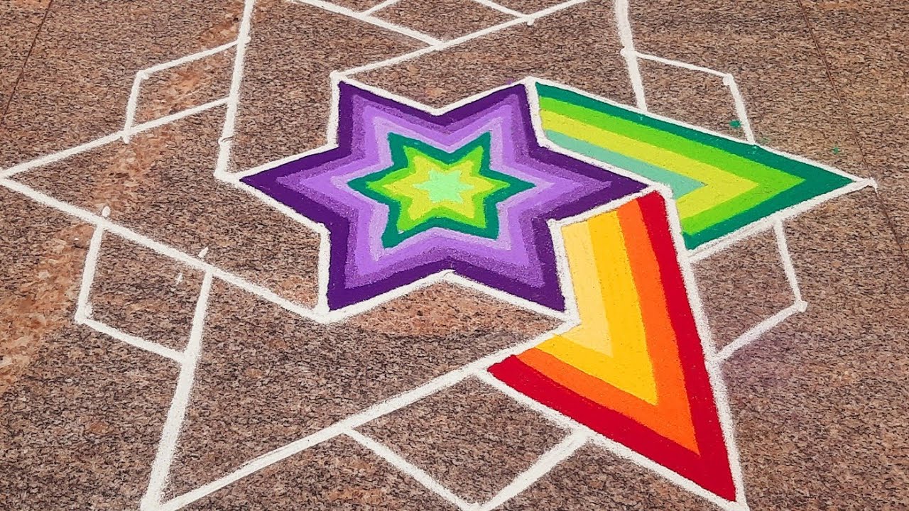 margazhi special kolam |simple rangoli |3d rangoli |rangoli |kolam |p square rangoli