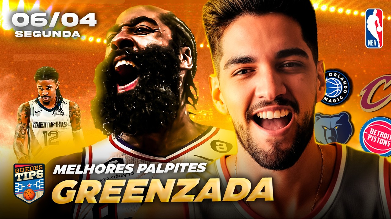 PALPITES DA NBA PARA HOJE 06 04 2026 (SEGUNDA-FEIRA) + BILHETE PRONTO