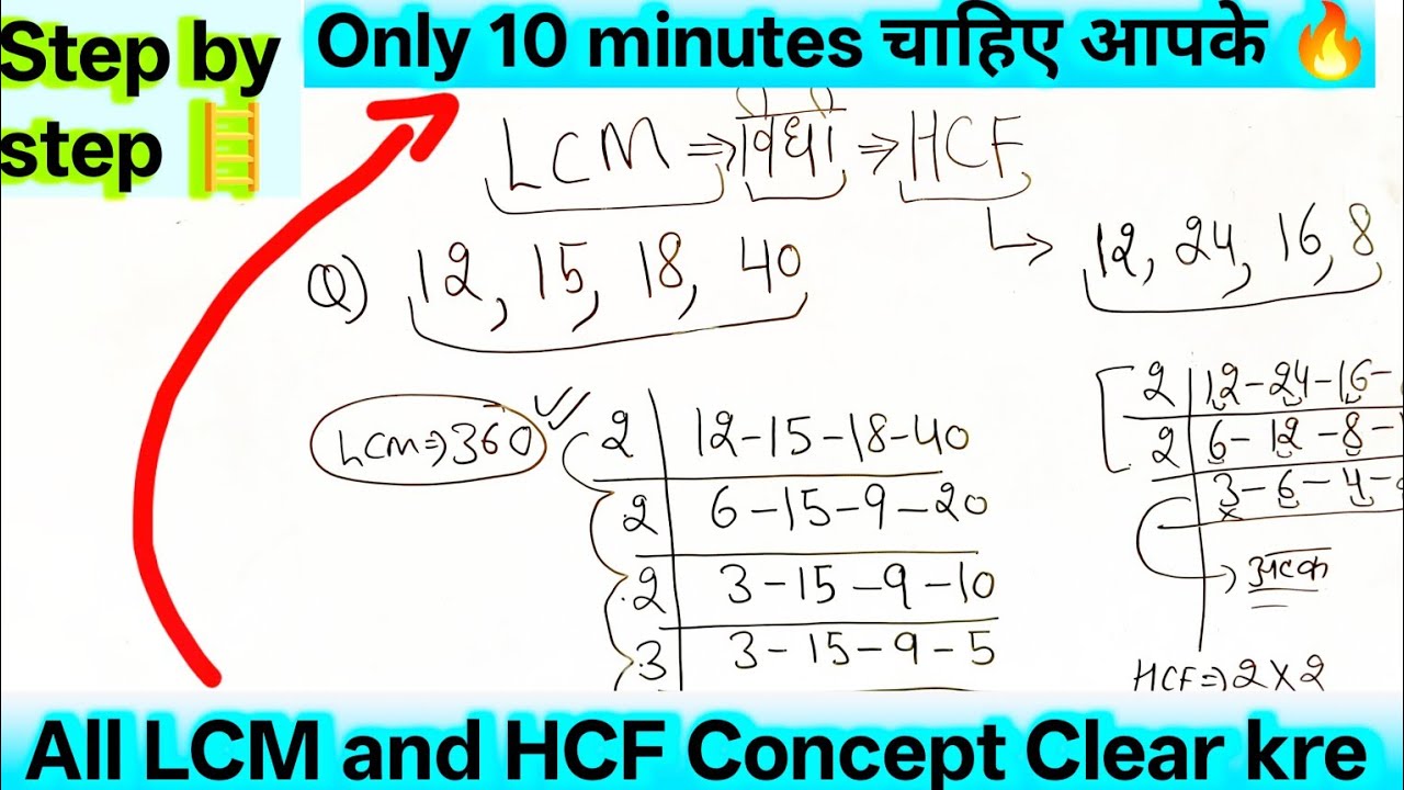 Lcm और Hcf निकालना सीखे | lcm and hcf | lcm hcf kaise nikale | lasa masa | lcm hcf | hcf bhag vidhi