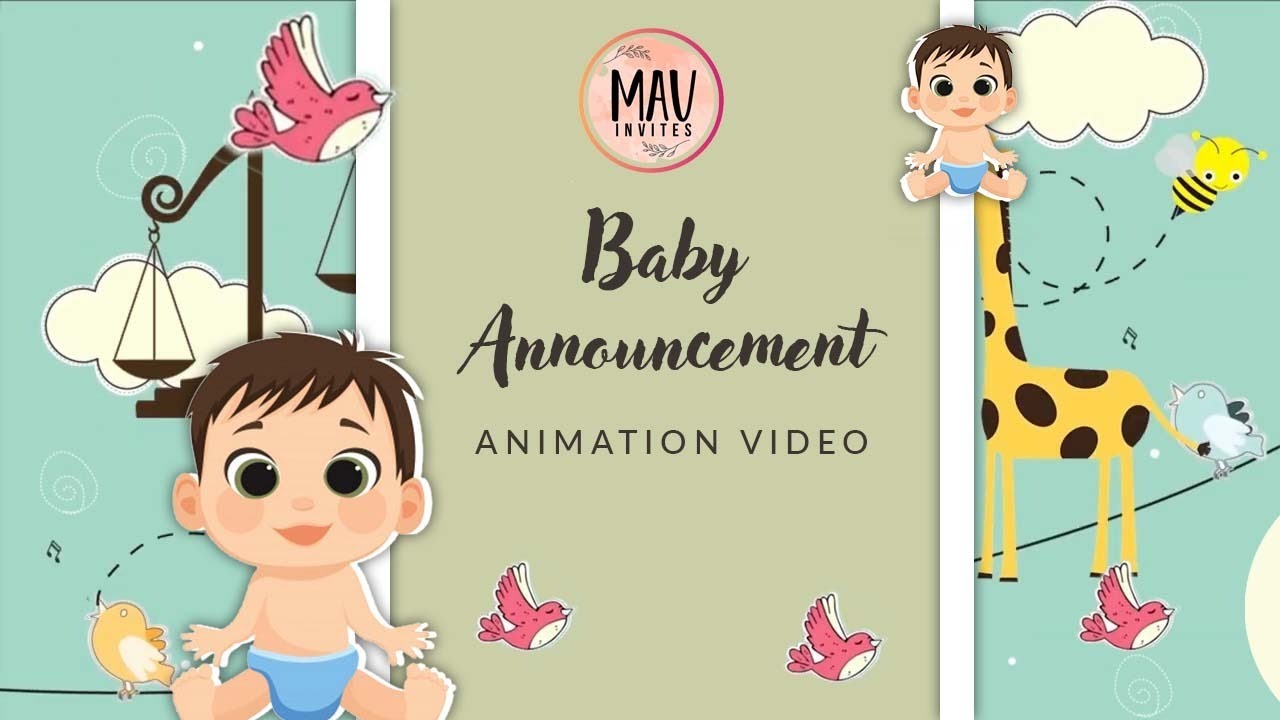 Baby Boy Birthday Invitation | Baby First Birthday Invitation Video |  MV1015 ✅