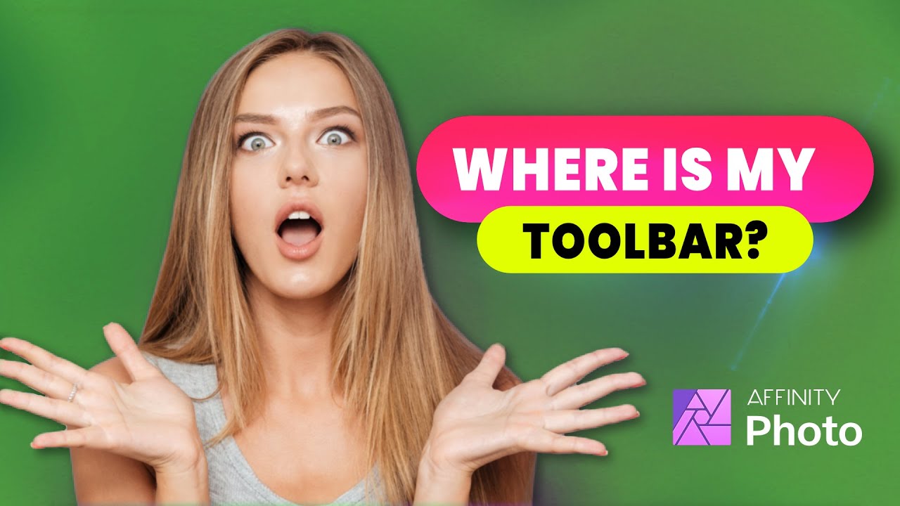 Help! I lost my toolbar in Affinity Photo?. Here is how to get it back your toolbar (and panels).