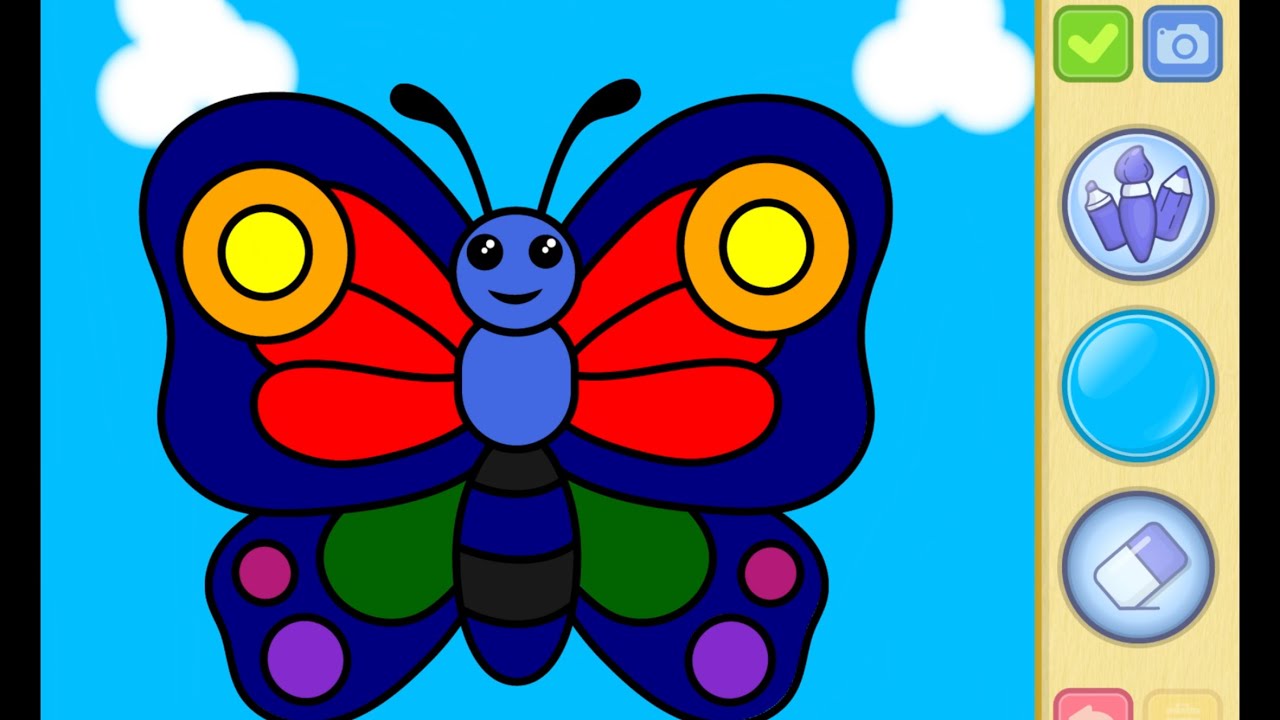 Colouring in a butterfly in the sky 