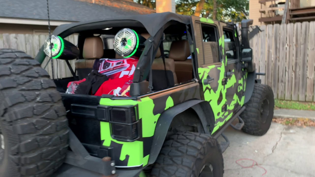 DS18 tower speaker unboxing & review on Jeep Wrangler