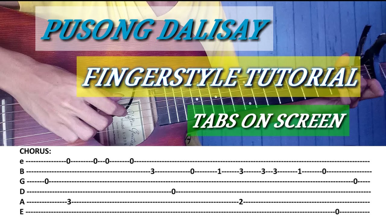 Pusong Dalisay || Easy Fingerstyle Tutorial || With Tabs On Screen