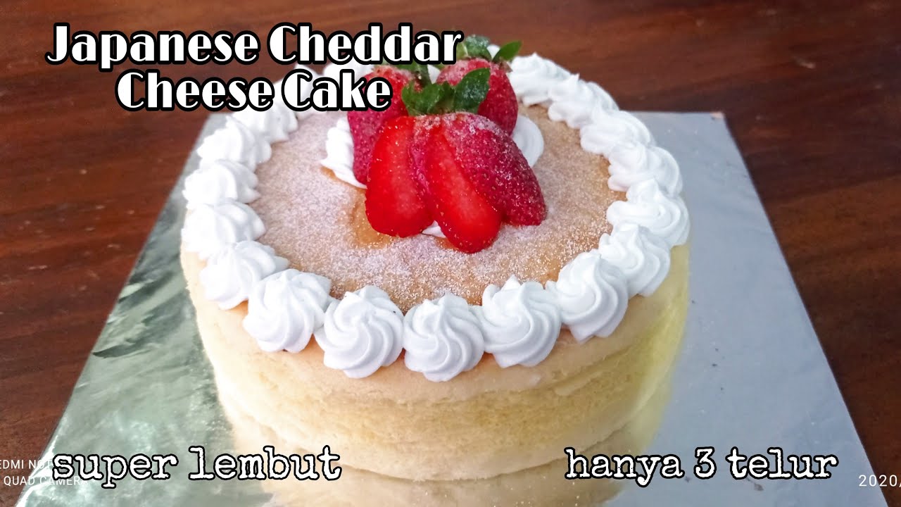 Japanese Cheddar Cheese Cake, lembut hanya 3 telur