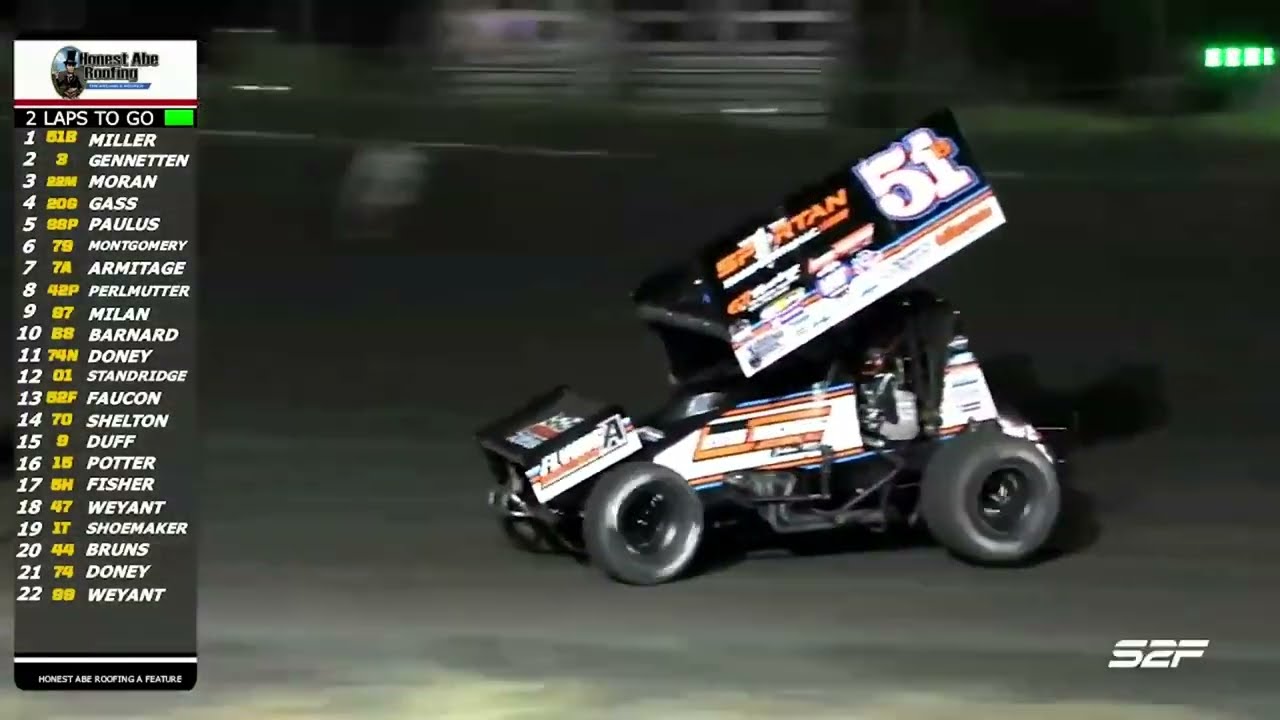 7.26 POWRi Honest Abe Roofing 410 Outlaw Sprint Series at Macon Speedway | Highlights