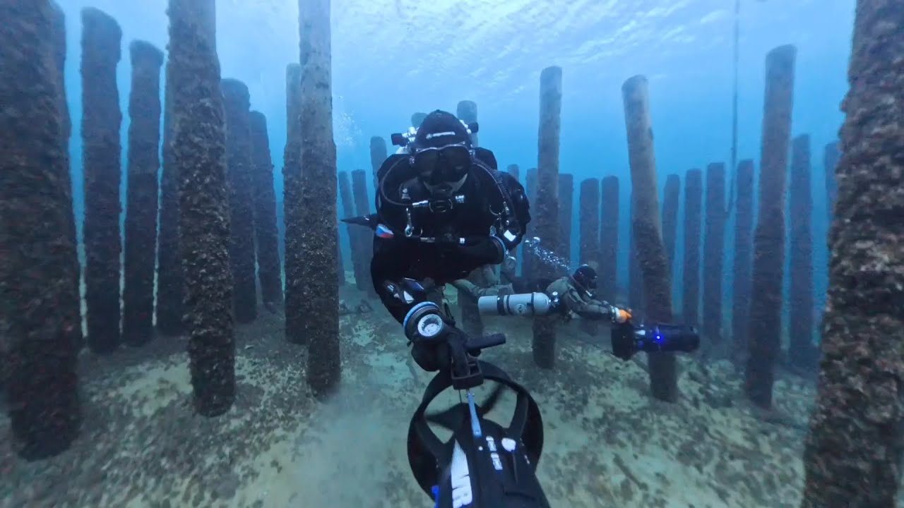 Attersee diving. Wandl, Nußdorf hausboot, Unterwasserwald, Dixi, Twin towers. Visibility 15-25m.