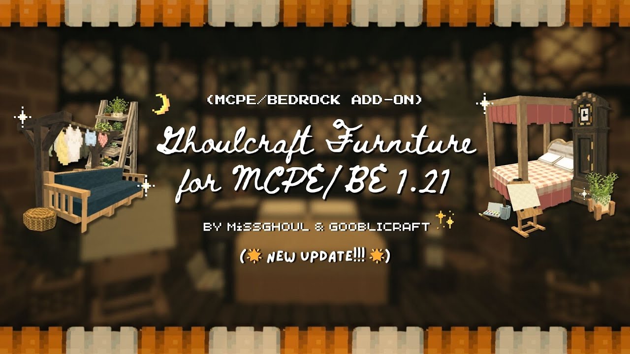 ✨🛋️ NEW ghoulcraft furniture update for MCPE/Bedrock 1.21+