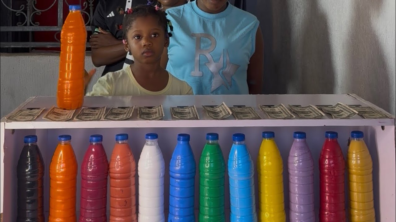HOW TO MATCH THIS VERY FUNNY & ENTERTAINING 12 BOTTLE  COLOR CHALLENGE - BEST FAMILY GAME SHOW 