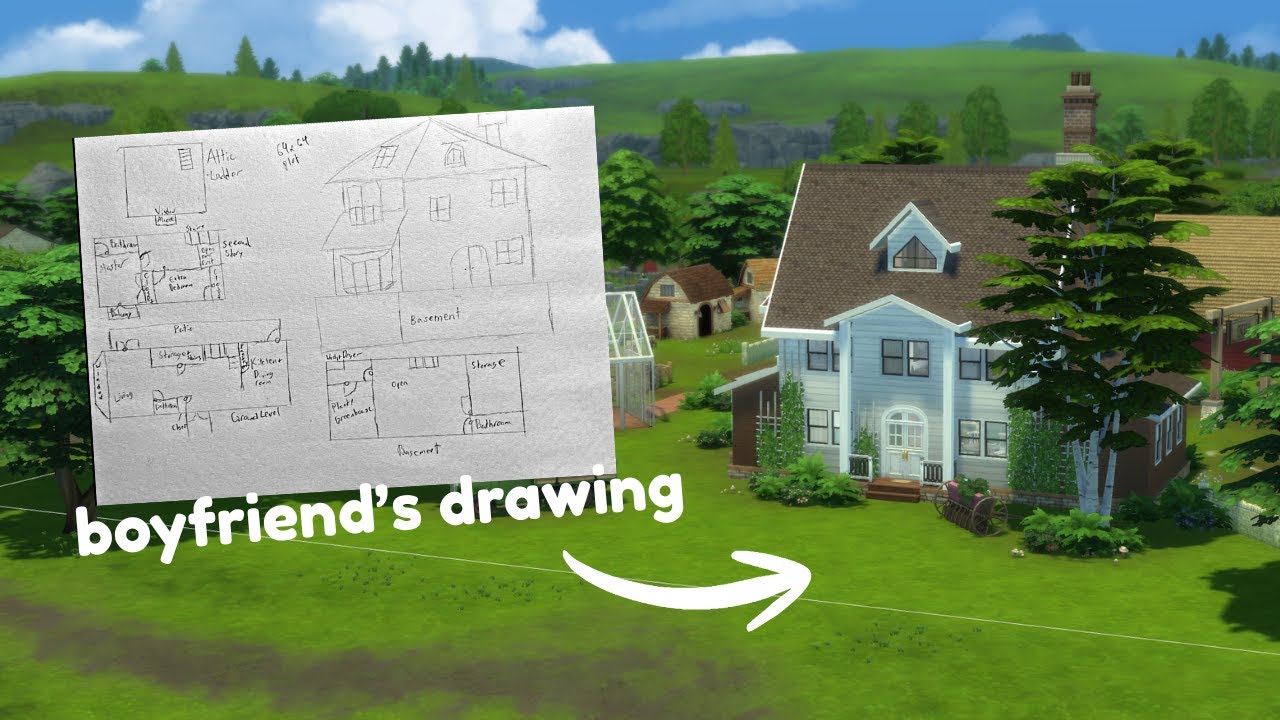 The Sims 4 but I'm building based off a DRAWING