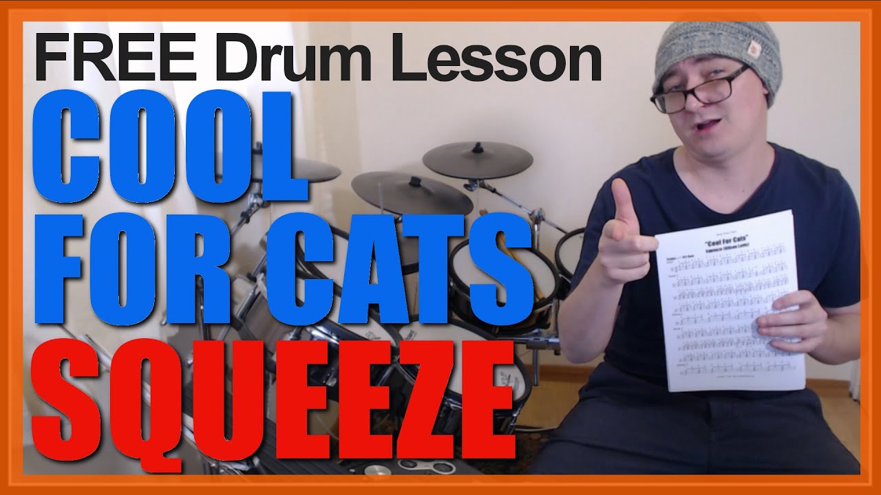 ★ Cool For Cats (Squeeze) ★ FREE Video Drum Lesson | How To Play SONG (Gilson Lavis)