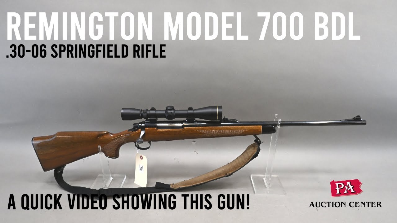 105 Remington Model 700 BDL .30-06 Springfield Rifle - A Quick Video in our Photo Booth