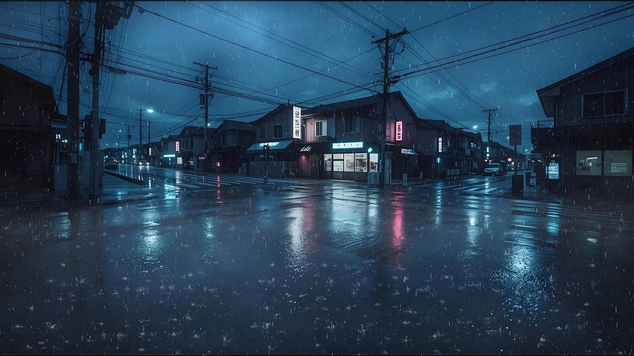 Tokyo After Midnight 🌙 Lofi Rain on a Cold, Quiet Night for Focus