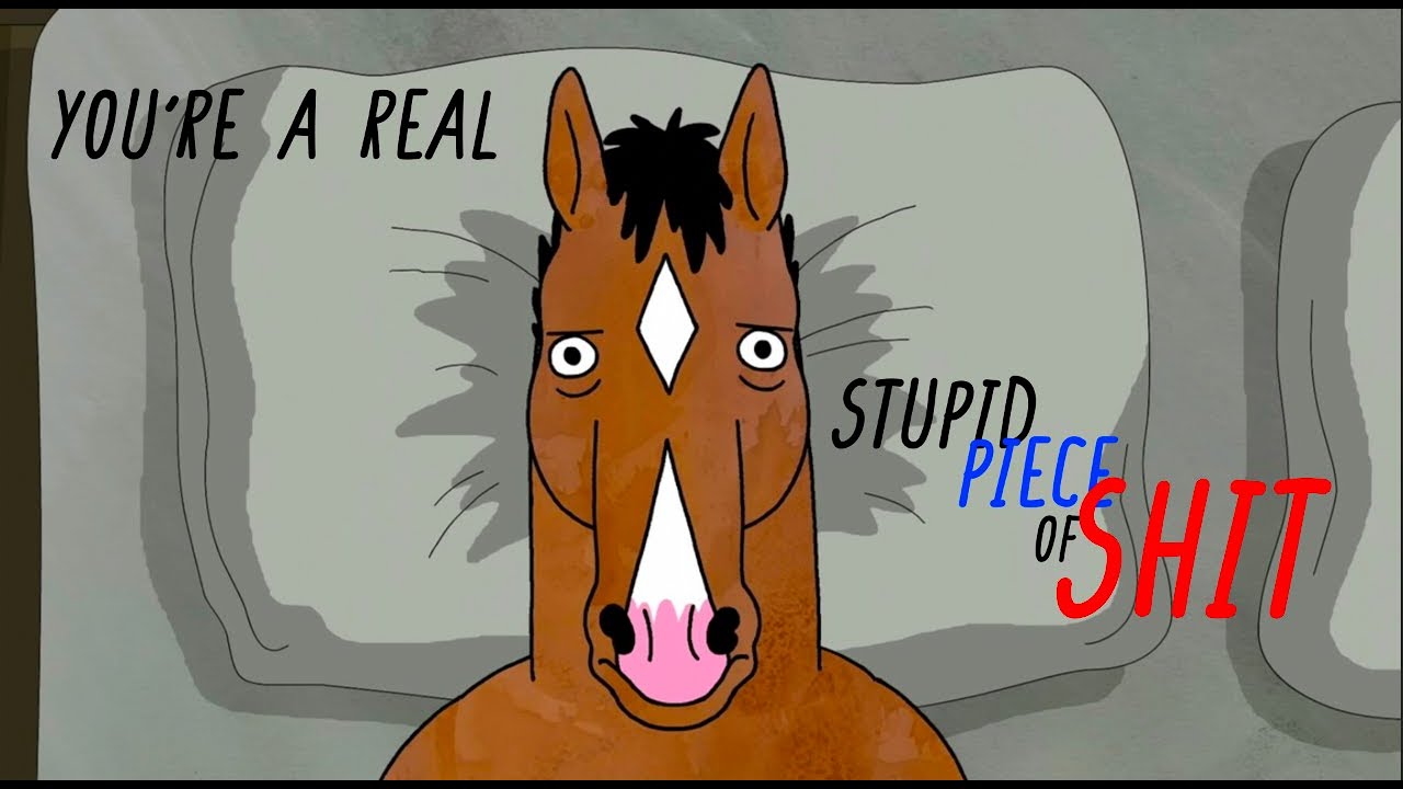 STUPID PIECE OF SHIT. (bojack's inner voice)