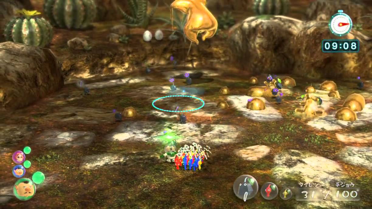 Pikmin 3 Defeat Bosses Plasm Wraith (No Deaths Platinum)