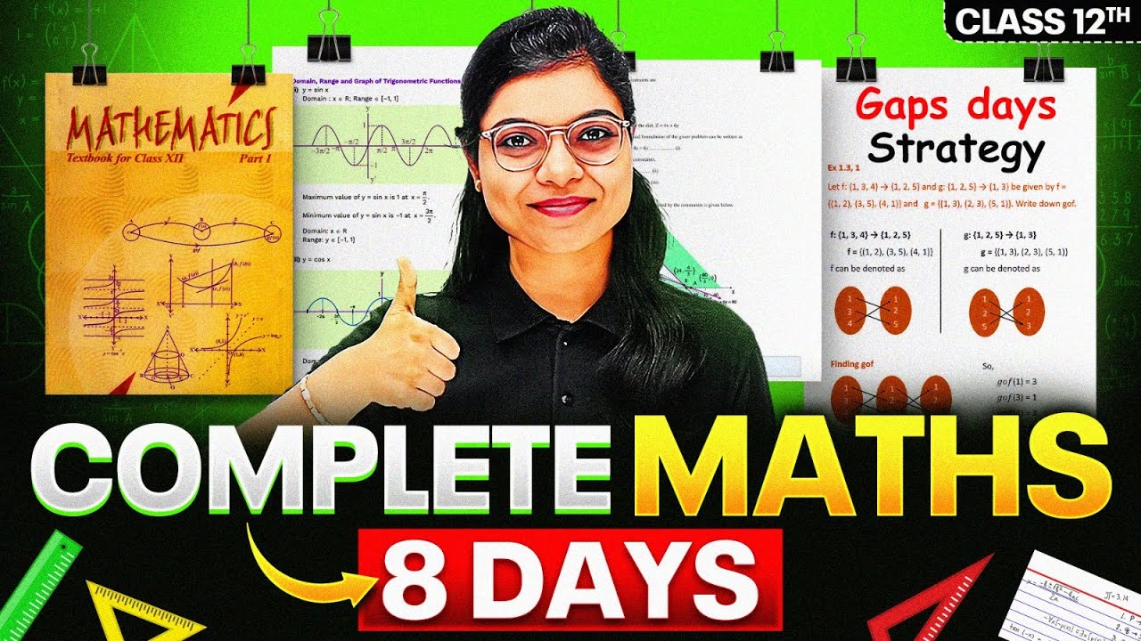 Class 12th Exam GAP Days Strategy 🔥 Score 80/80 in MATHS in Just 8 Days! ⚡️