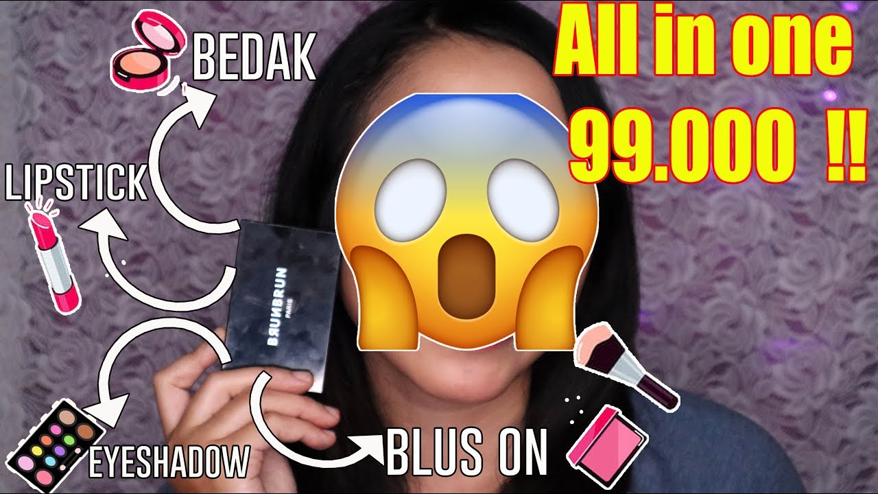 BRUN BRUN PARIS MAKEUP REVIEW + TEST KETAHANAN | ALL IN ONE  PALLETE MAKEUP 😱 |Maria Soelisty