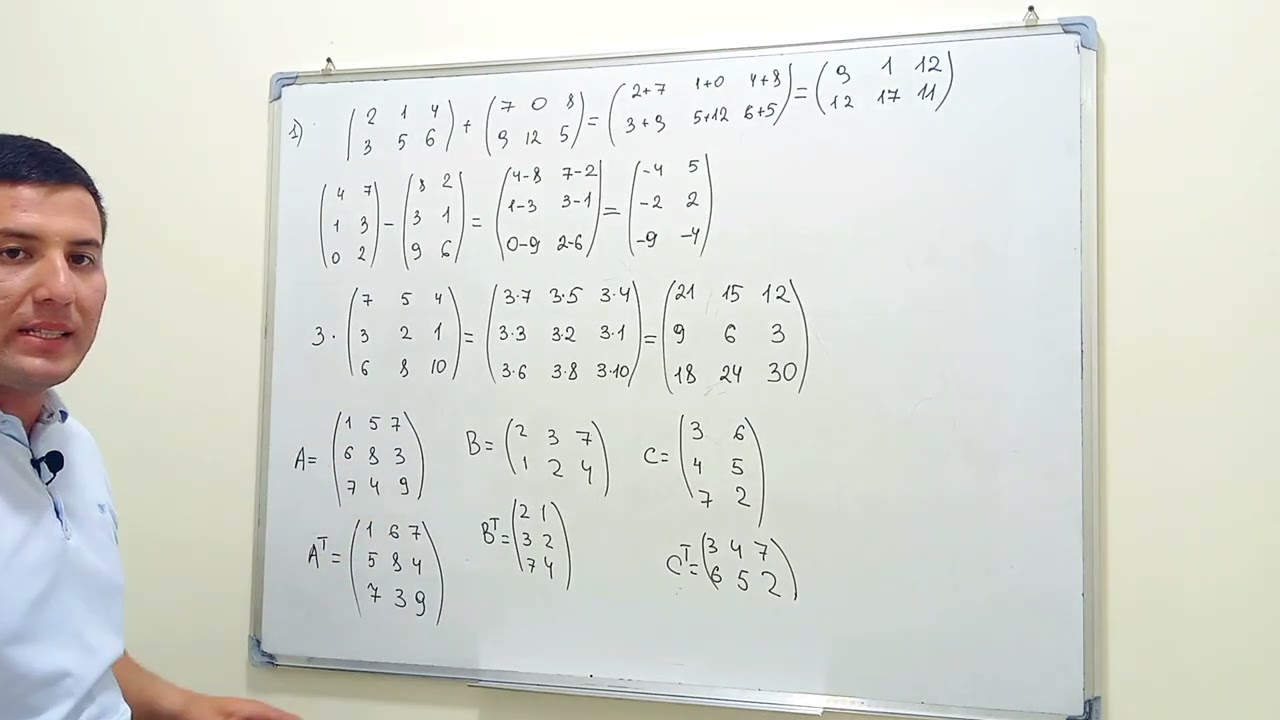 Matritsalar ustida amallar. 2-dars. Oliy matematika