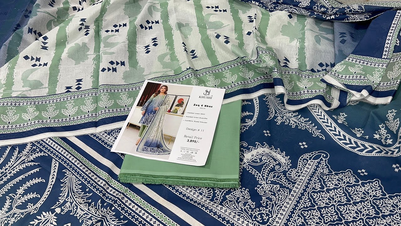 LAWN SALE 2026 | ORIGINAL BRAND | KHUSHI LAWN 3PC JUST 2150 | Airjet fabric Quality | EID COLLECTION