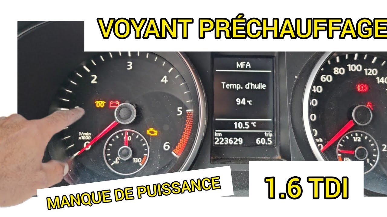 GOLF 6 TDI VOYANT PRÉCHAUFFAGE MANQUE DE PUISSANCE ...
