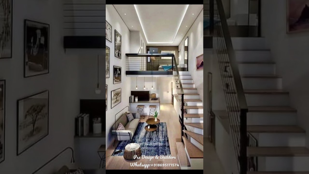 14&times;25 1bhk Tiny loft house design 350sqft
