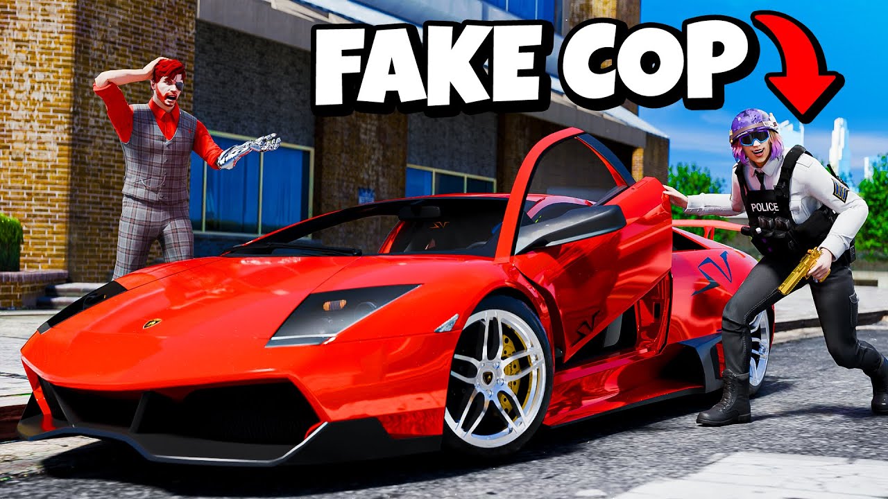 Fake Cop Steals Expensive Car in GTA 5 RP