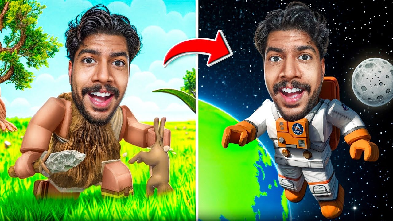 I Started as a CAVEMAN in Roblox Age of Evolution!!