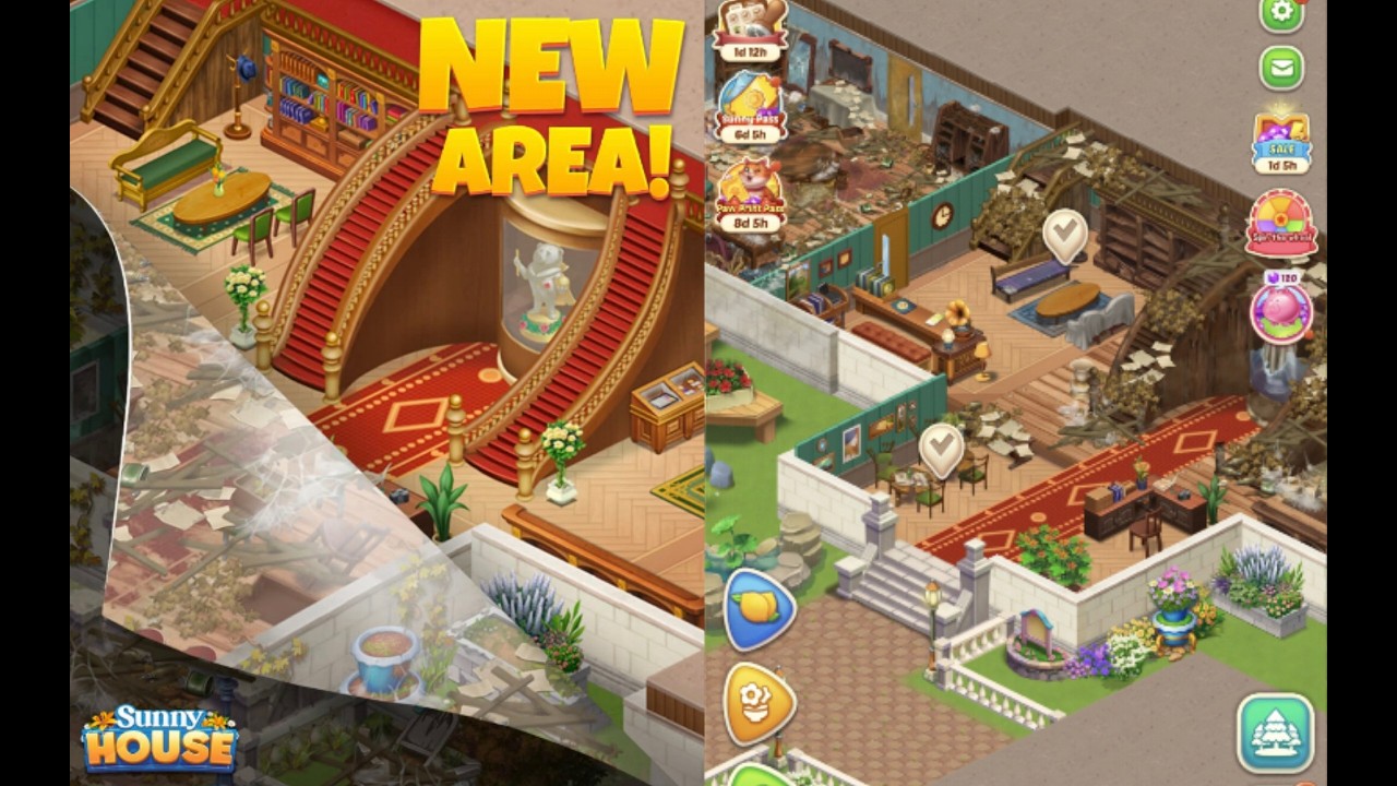 Merge Manor Sunny House : Hall  Level 64 Part 969  #sunnyhouse  #merge