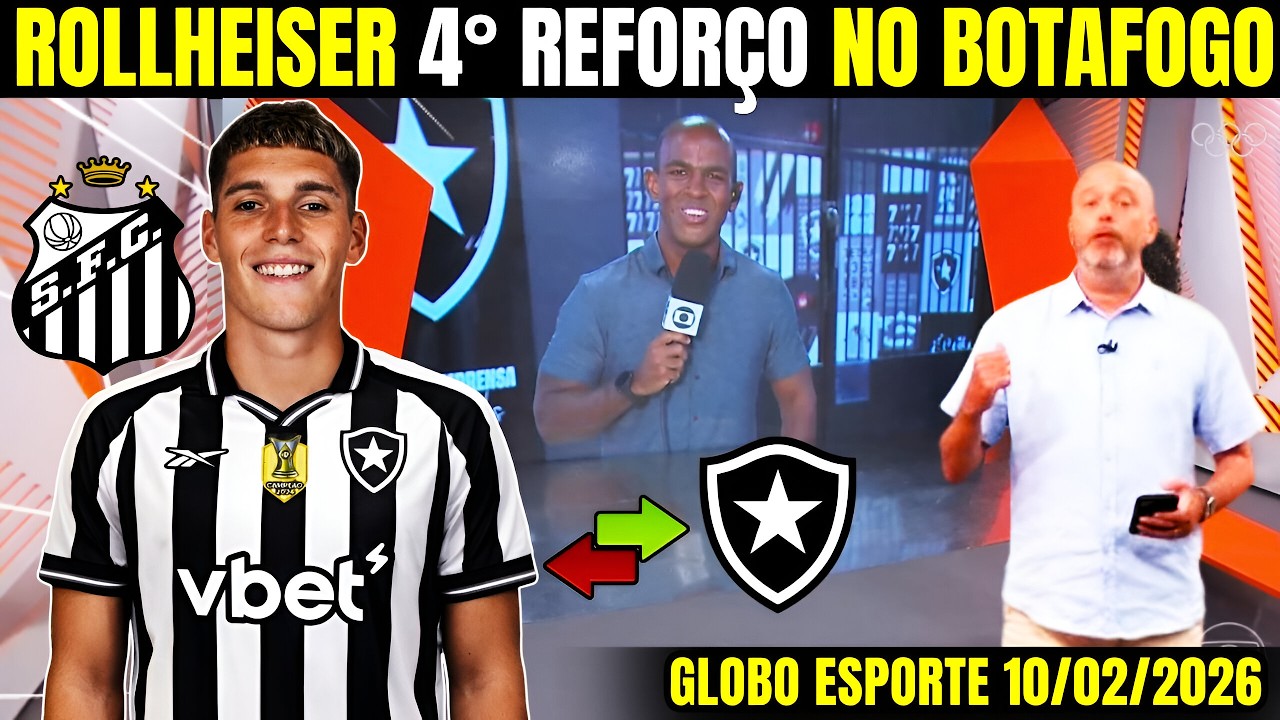 🔥GLOBO ESPORTE BOTAFOGO [TERÇA-FEIRA 10/02/26]❗URGENTE TEXTOR ANÚNCIOU REFORÇO❗NOTÍCIAS DO BOTAFOGO