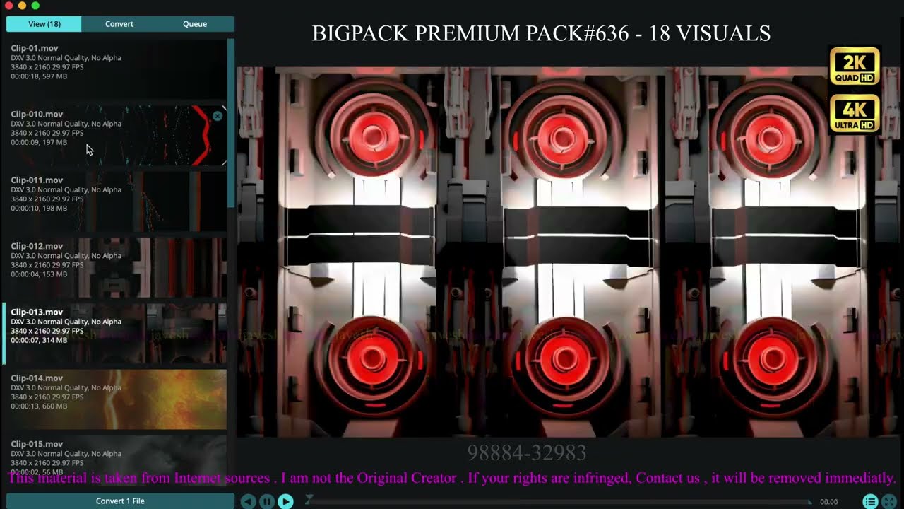 BigPack Premium Pack#636 - 18 Visuals