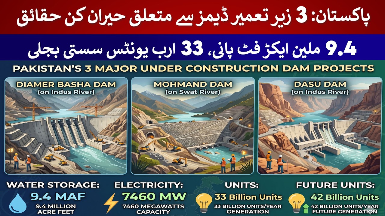 Pakistan&rsquo;s 3 Mega Dams Revealed &ndash; 33 Billion Units of Cheap Electricity! | Rich Pakistan