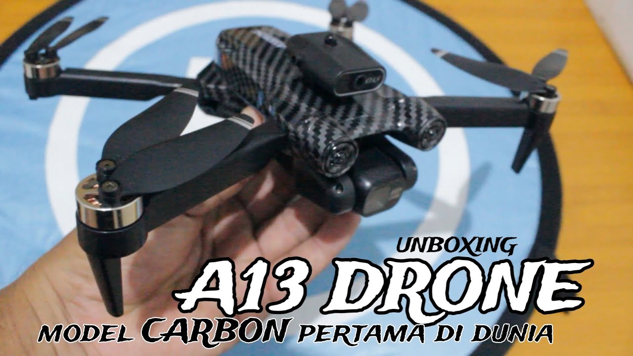 unboxing drone A13 model CARBON pertama dinamo brushles