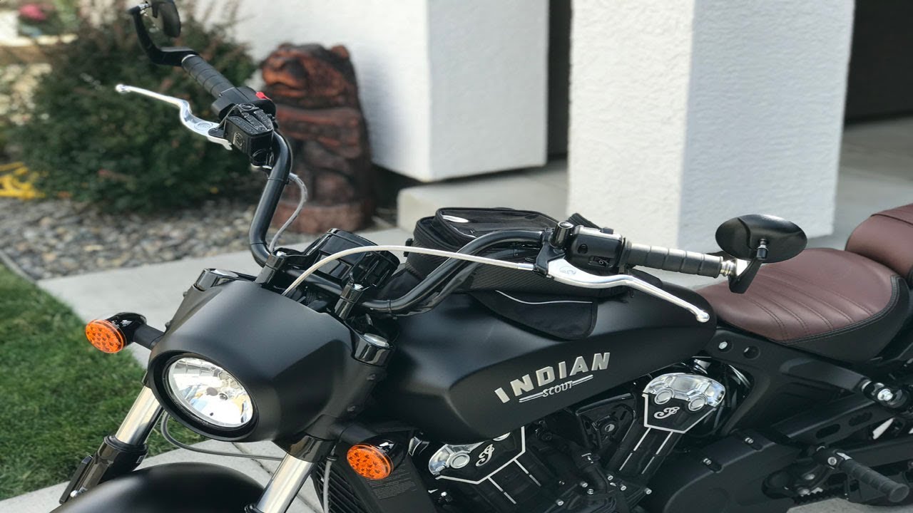 Indian Scout Bobber With OEM Scout Bars For Reduced Reach!