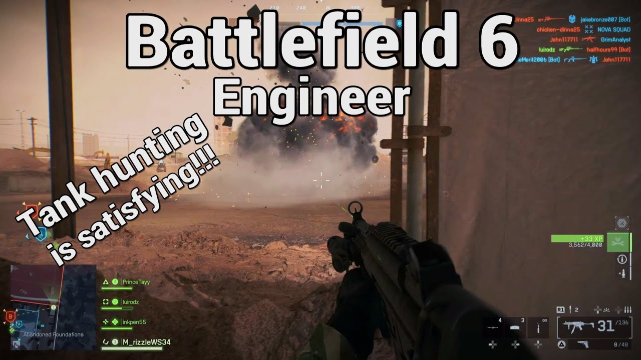 Battlefield 6 Engineer (Tank hunting is satisfying)