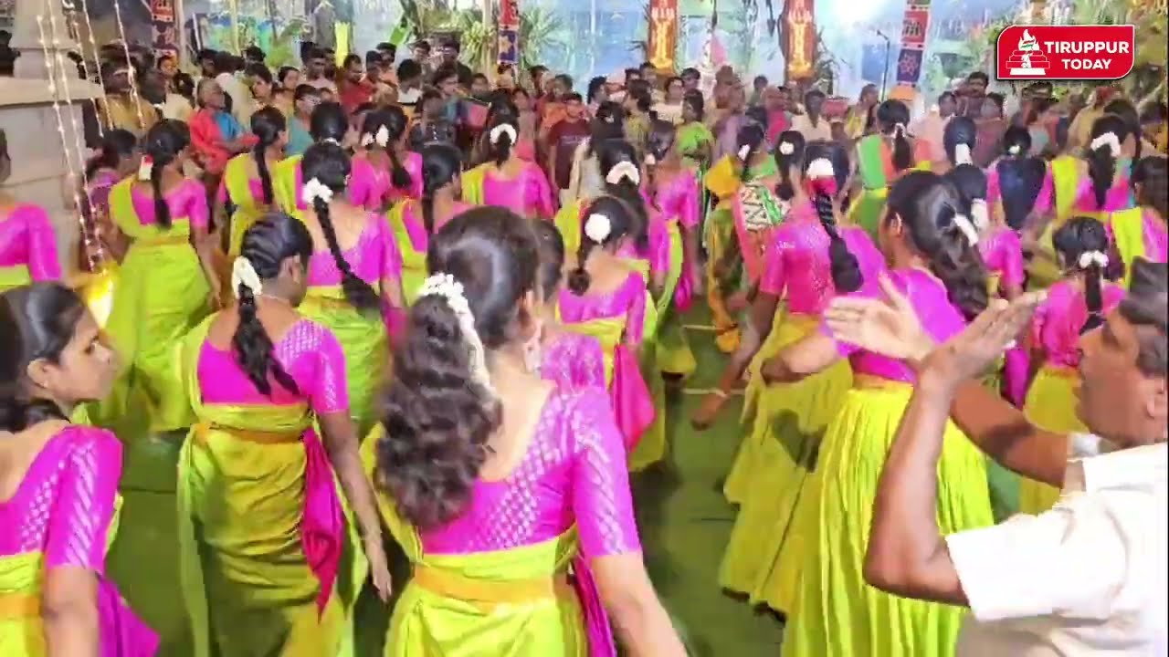 பொங்காளியம்மன் திருக்கோவில் திருக்குட நன்னீராட்டு விழாவை முன்னிட்டு விழாக்கோலம் பூண்ட பல்லடம் நகரம்.