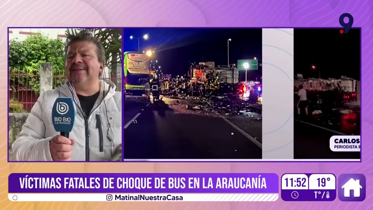 Conductor de Turbus pasará a control de detención tras fatal choque en La Araucanía