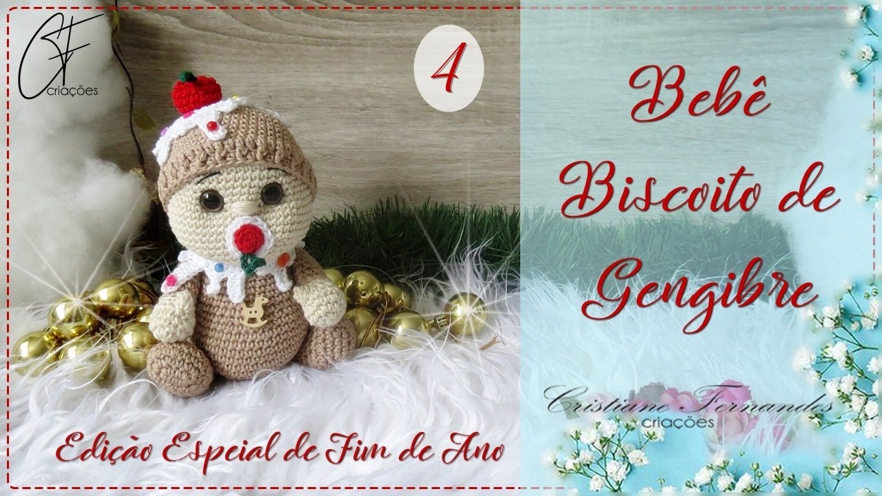 AMIGURUIMI - BEBÊ BISCOITO DE GENGIBRE - EDIÇÃO ESPECIAL DE FIM DE ANO
