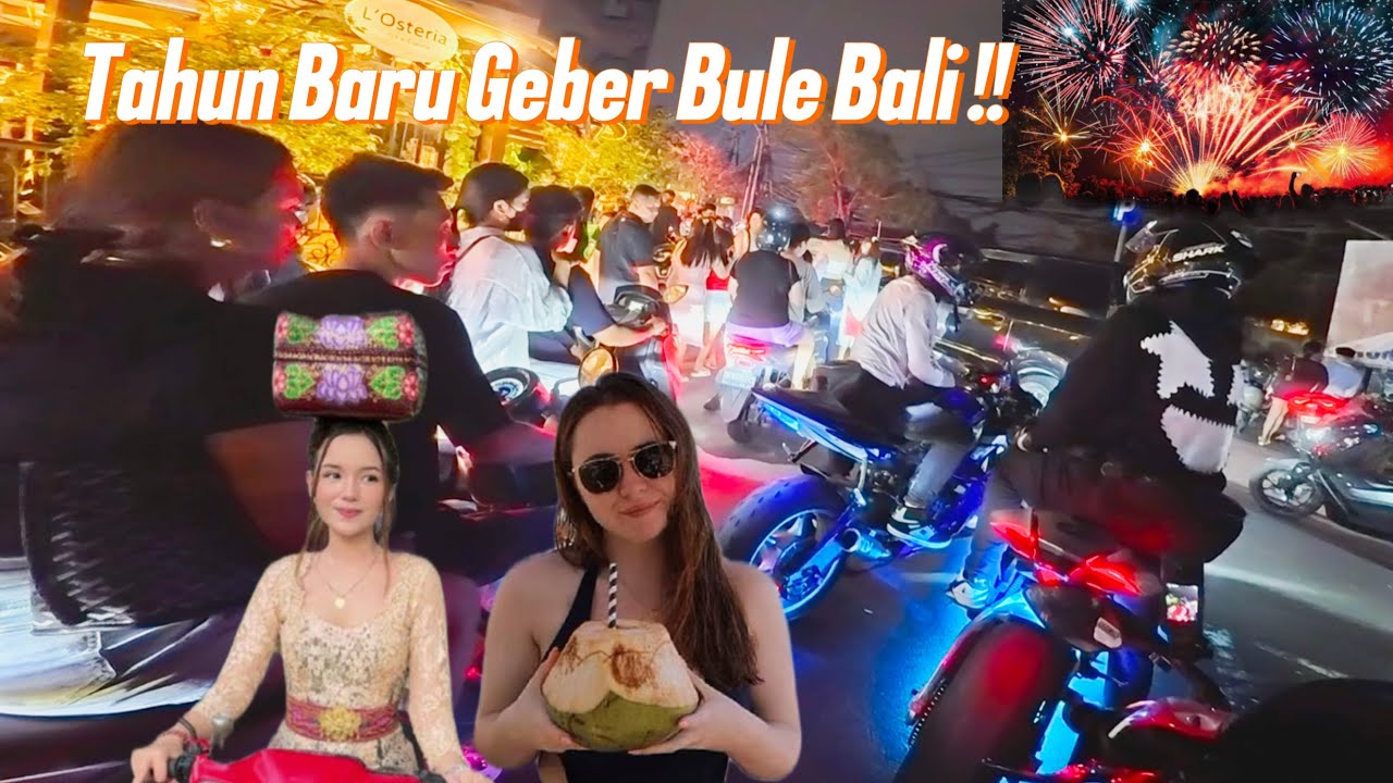 Geber Bule Party‼️Moge Barbar Malam Tahun Baru di Pantai Bali | R1M R6 Road Glide