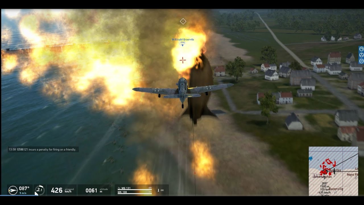 IL 2 Sturmovik German Willibald Broennie Bomb Gold Beachhead near Asnelles France