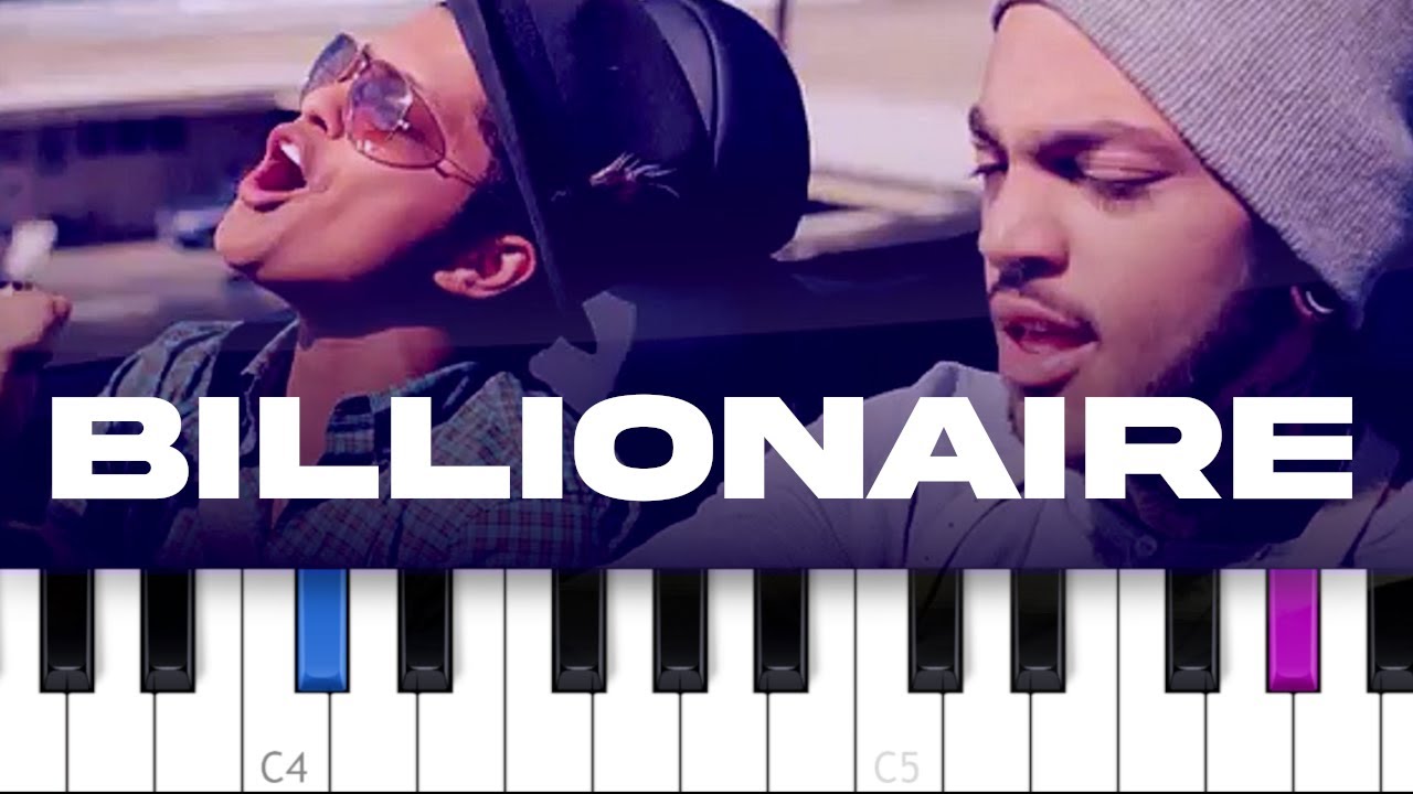 Travie McCoy, Bruno Mars - Billionaire (piano tutorial)