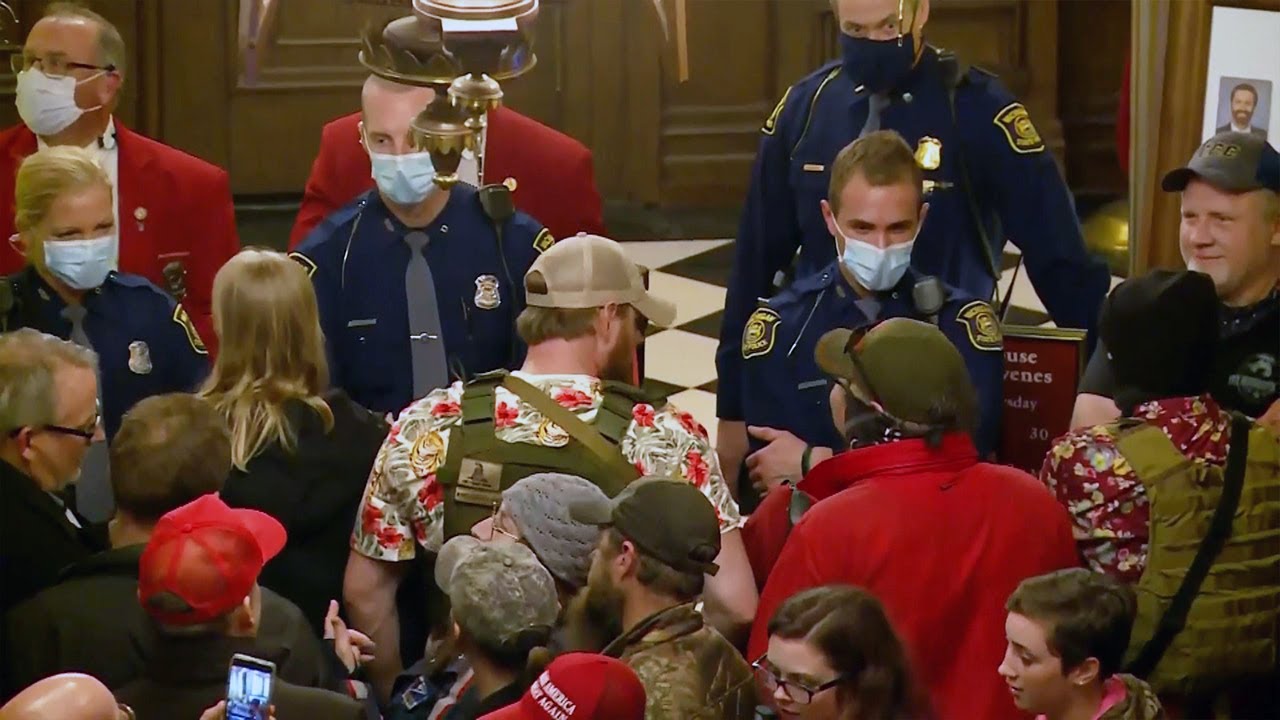 Michigan State Capitol Overrun by Armed Lockdown Protesters