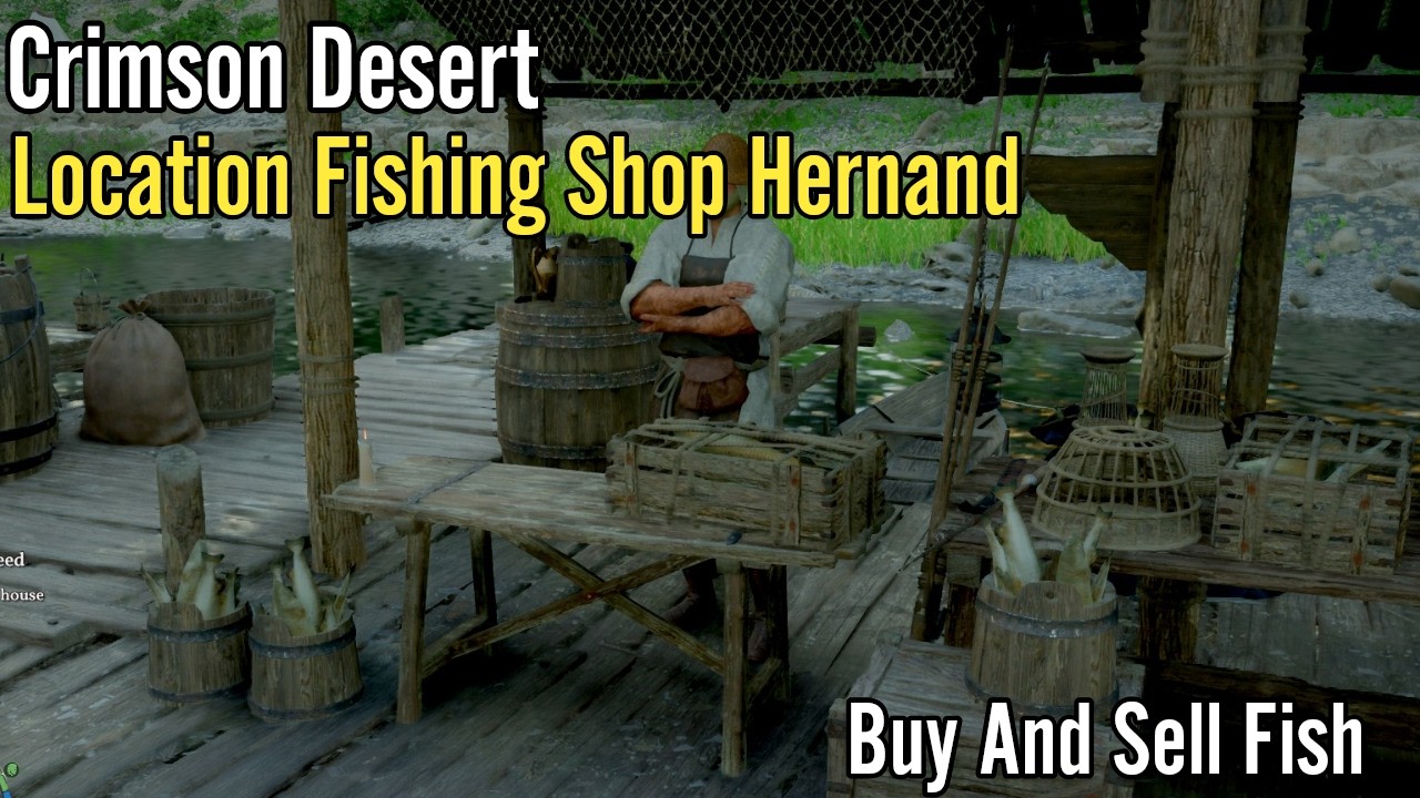 Crimson Desert: Location Fishing Shop Hernand, Buy And Sell Fish Guide