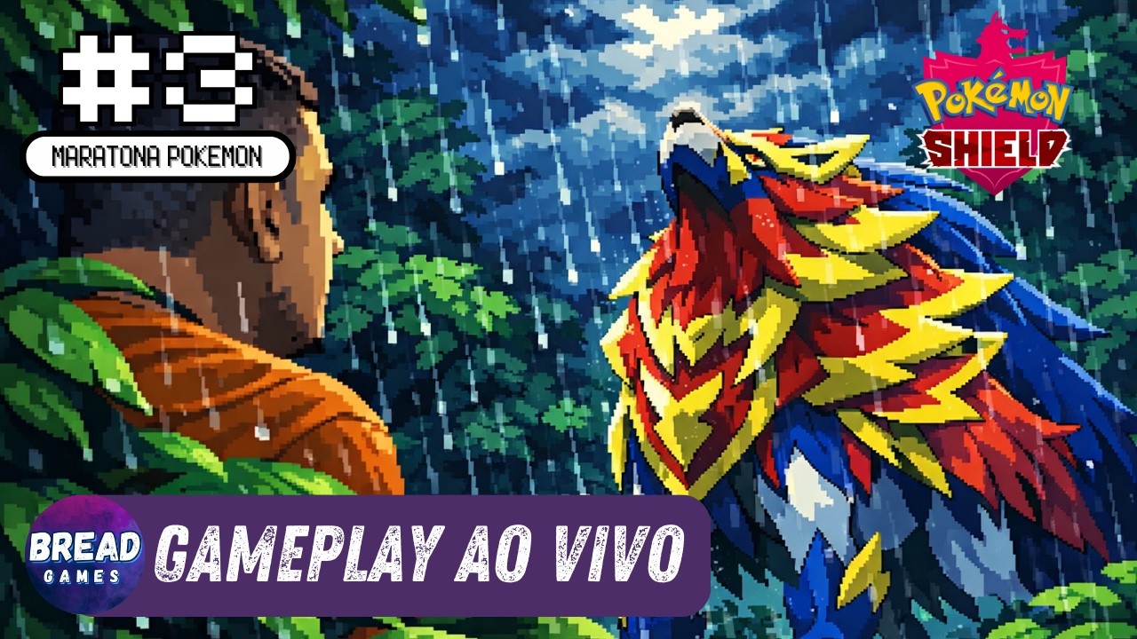 [HORIZONTAL] 🟢JOGANDO POKEMON SHIELD, USANDO APENAS POKEMONS DA REGIÃO #03 #live #pokemon